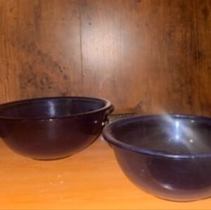 Antique blue glass bowl set
